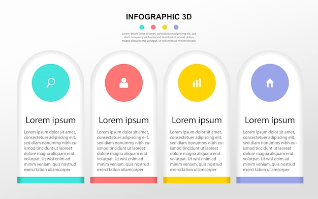 Modern infographic data visualization 3D vector EPS10