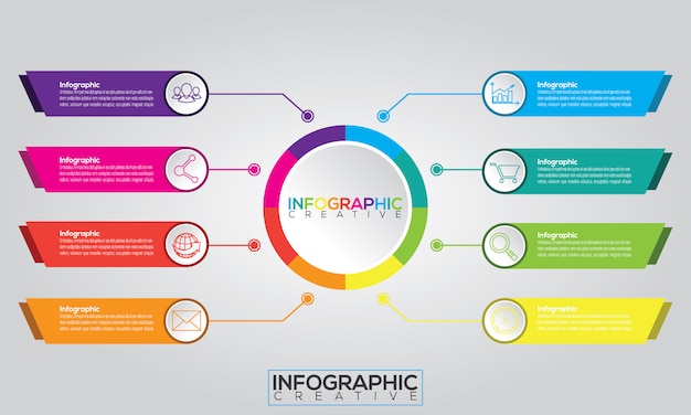 Modern Infographic Design With Diagram Structure