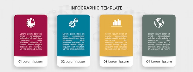 Modern infographic elements with options or step.