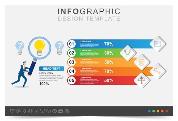 Modern infographic presentation business template