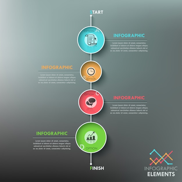 Modern infographic process template 