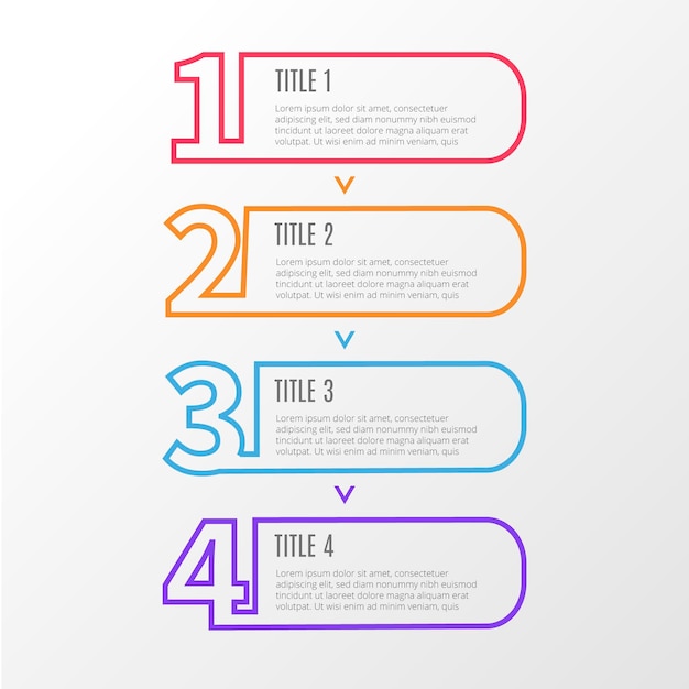 Modern Infographic Steps template