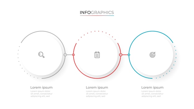 Modern infographic template design with circles