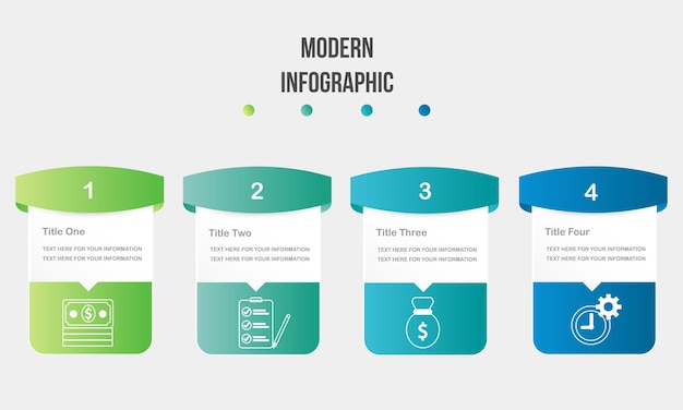 modern infographic template gradient color