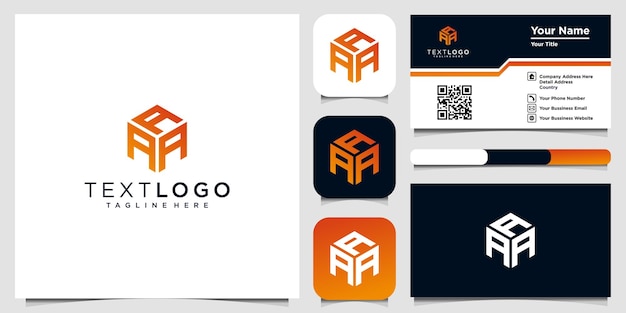 Modern initial letter A logo icon and business card design