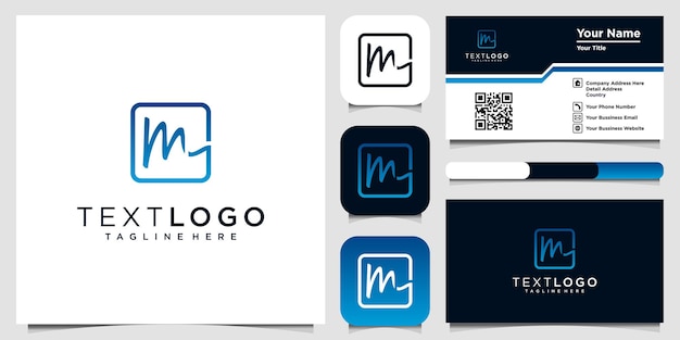 Modern initial letter M and G logo icon and business card design