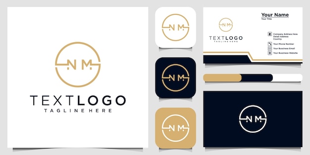 Modern initial letter M and N  logo icon and business card design