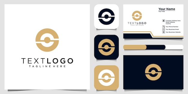 Modern initial letter S logo icon and business card design