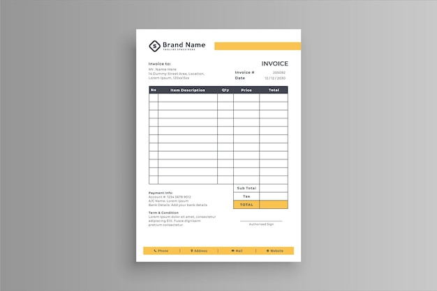 Modern Invoice Design Template