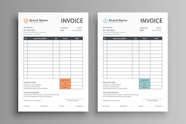 Modern Invoice Design Template