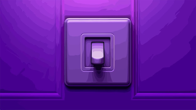 Vector modern lamp switch patch to purple wall vector illustration