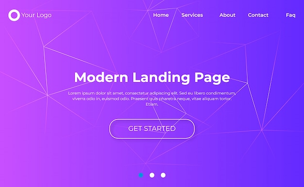 Modern landing page template