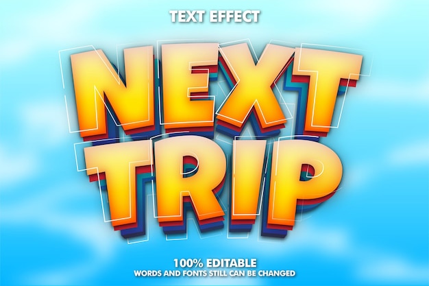 Modern layered cartoon text effects