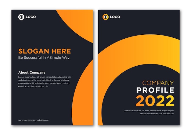 Modern layout design Corporate business annual report gradient orange