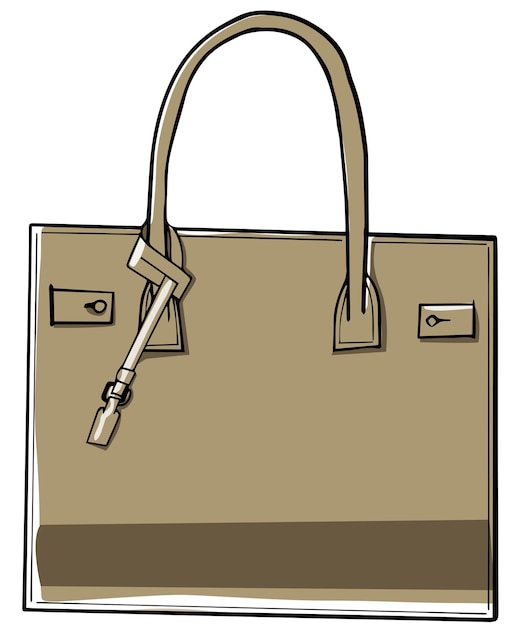 Modern leather handbag stylish accessories vector