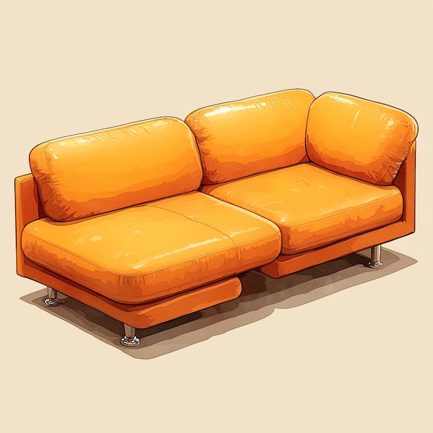 Modern leather sectional sofa