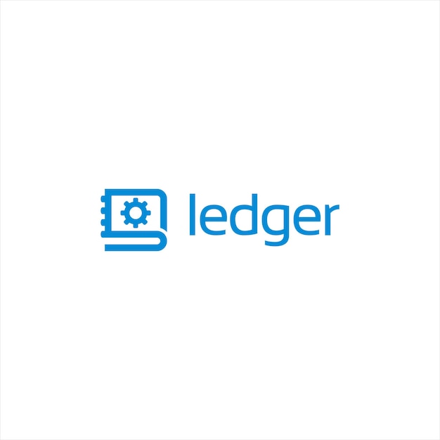 modern ledger software logo design template