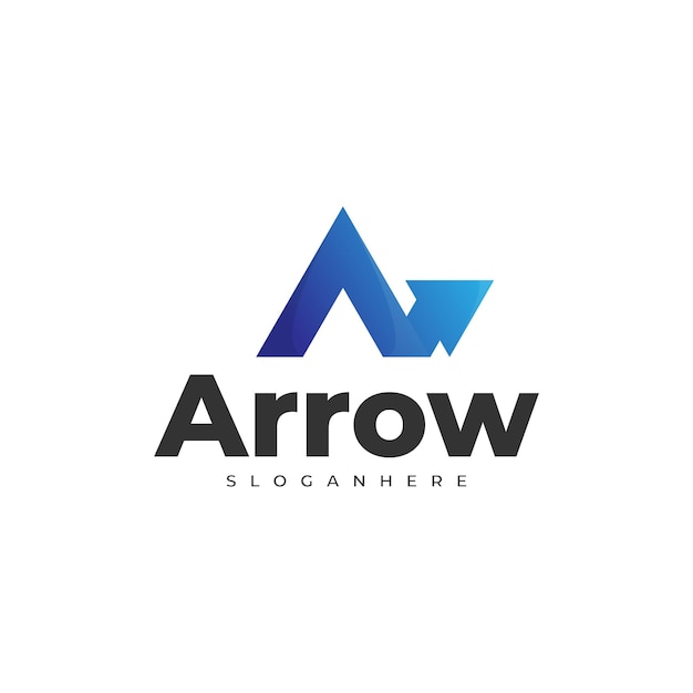 Modern letter a and arrow logo design