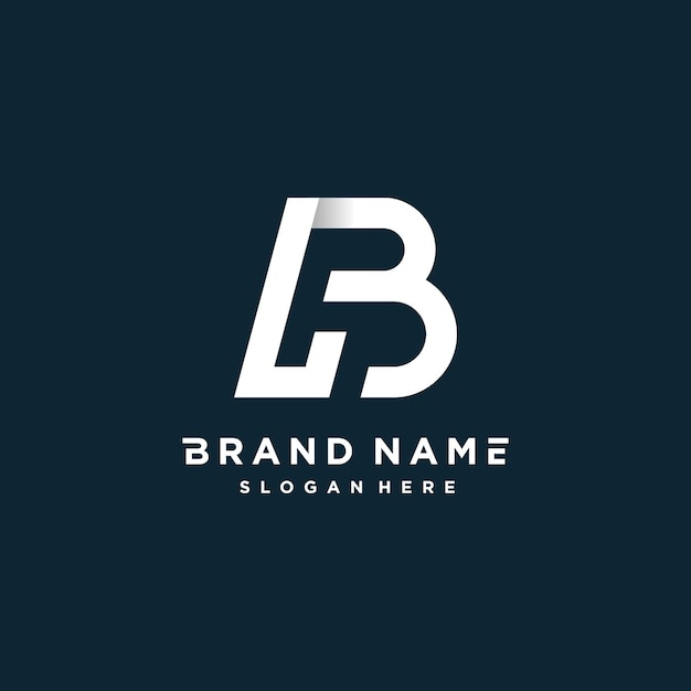 Modern letter B combination with creative concept logo design Premuim Vector