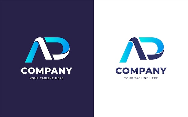 Modern Letter A and D Logo Design Template