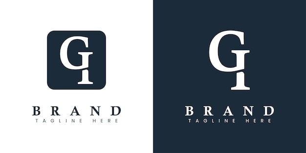 Modern Letter GI Logo suitable for any business or identity with GI IG initials