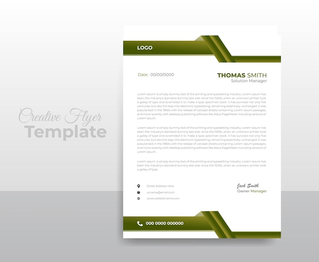 Modern Letter Head Design Template