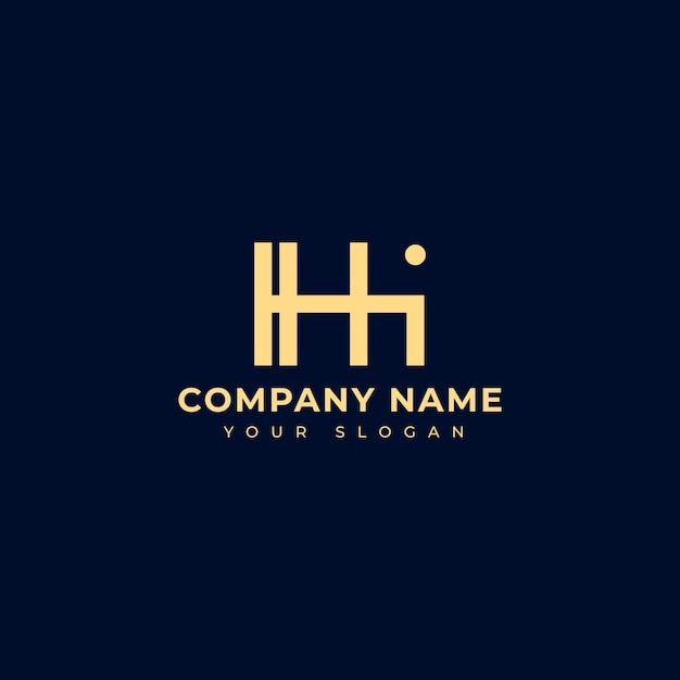 Modern Letter hh logo vector design template