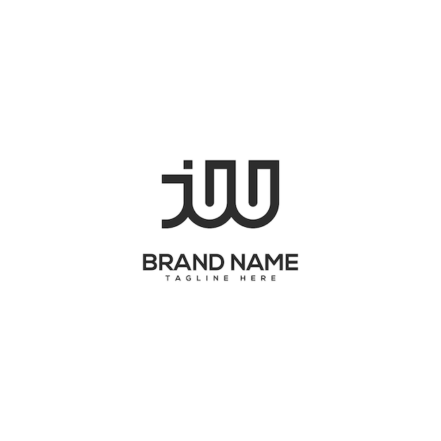 Vector modern letter jw wj logo design vector template initials monogram icon