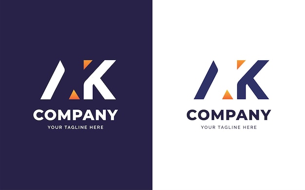 Modern Letter A and K Logo Design Template