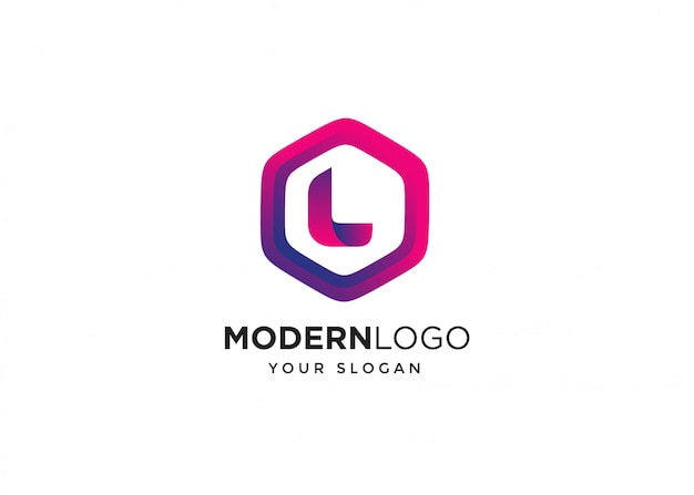 Modern Letter L Logo design template