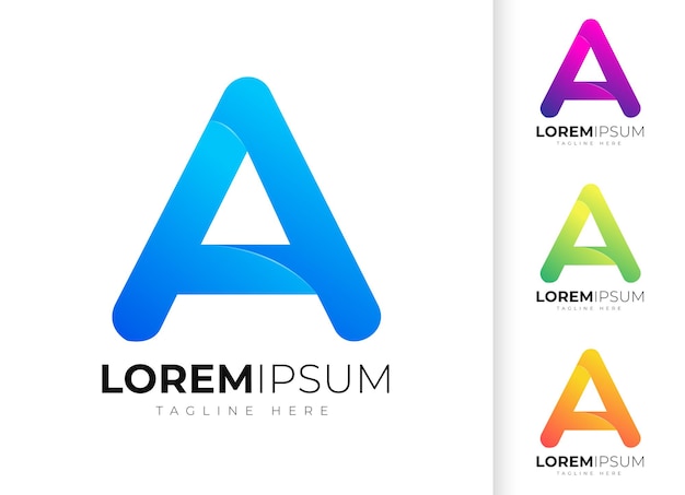 Modern letter a logo design template