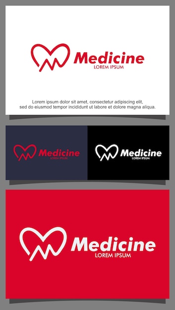 Modern letter M logo medicine template