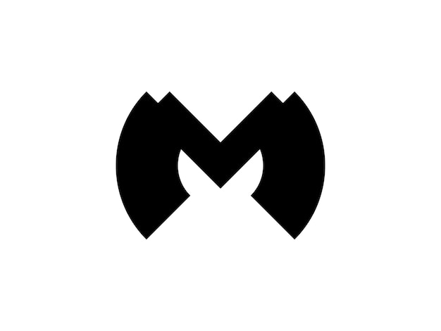 modern letter M monogram logo design