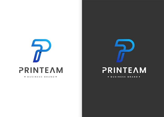 Modern Letter P logo design template