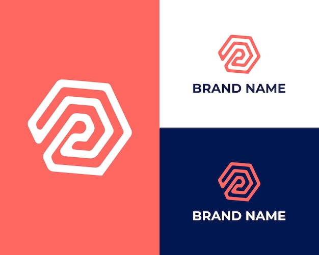 Modern Letter P logo icon design template elements