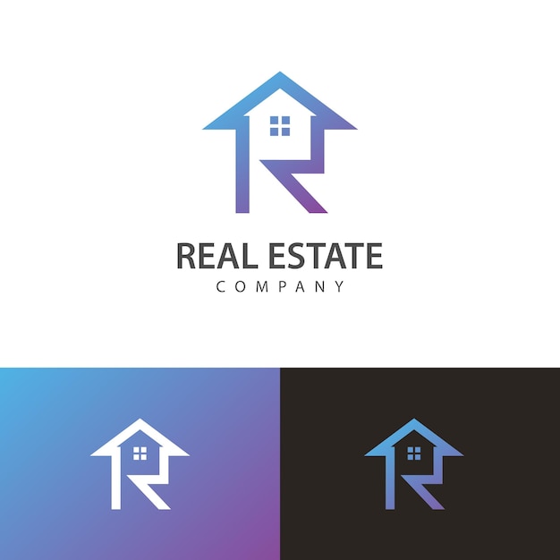 Modern letter R P vector logo design for real estate construction home real estate building property logo symbol