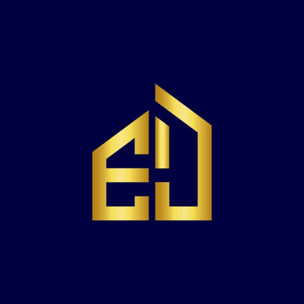 modern letter real estate logo design