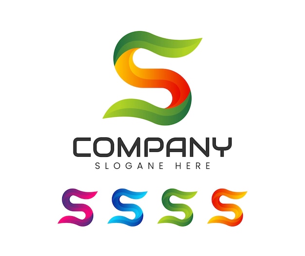 Modern letter s logo design