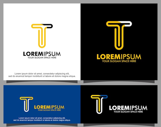 Modern letter T logo template