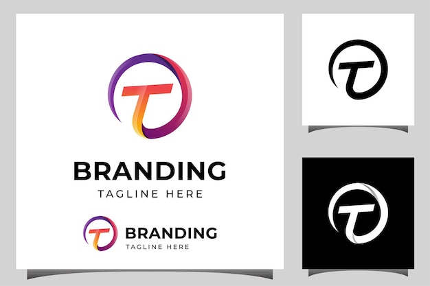 Modern letter T shape logo element design for your brand name symbol