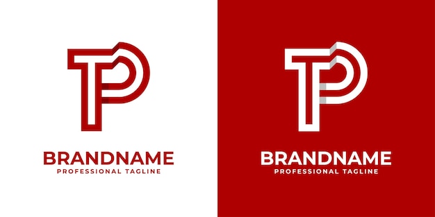 Modern Letter TP Logo suitable for any business or identity with TP PT initials