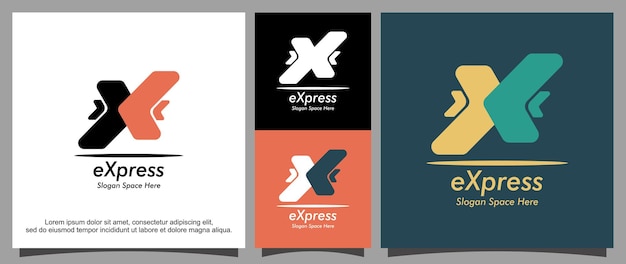 Modern letter X logo template