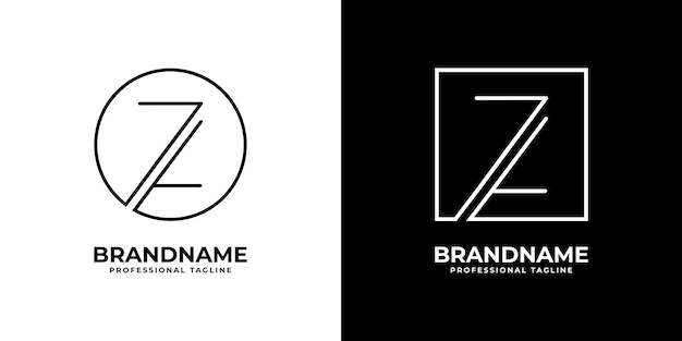 Modern letter Z circle logo Unique Letter Z Square Logo