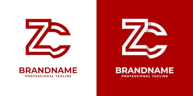 Modern Letter ZC Logo suitable for any business or identity with ZC CZ initials