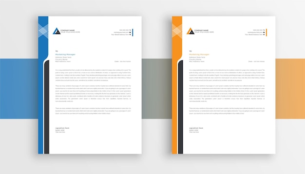 Modern letterhead design template