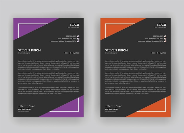 modern letterhead design template