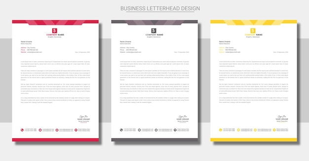 Modern letterhead design Template