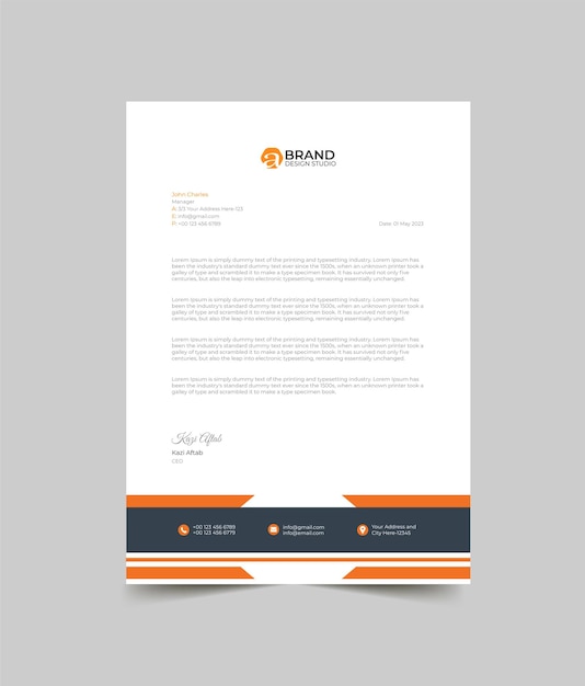 Modern Letterhead Pad Design template