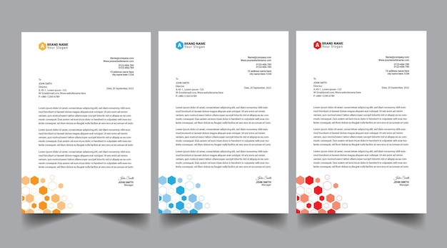 Modern Letterhead Template bundle Vector Design