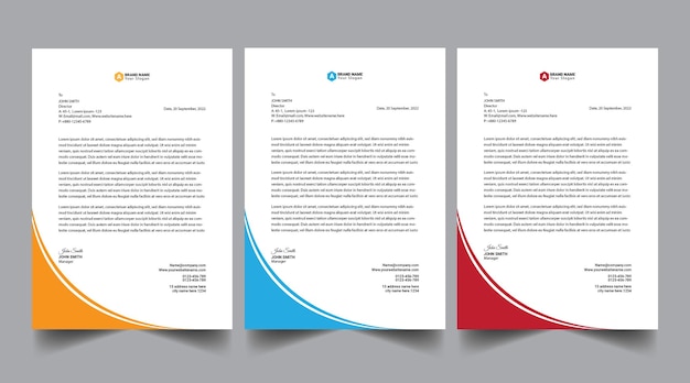 Modern Letterhead Template bundle Vector Design